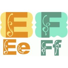 elegant alpha a2 cards + monograms - ef