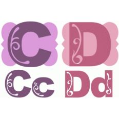elegant alpha a2 cards + monograms - cd