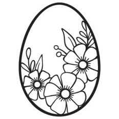 easter egg with flowers