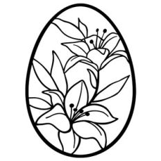 easter egg with lilies