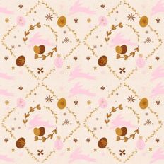 Easter Seamless Pattern with Rabbit and Eggs