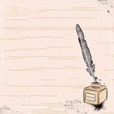 Ink and Fountain Pen Romantic Background Pattern