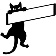 Hanging Cat Sign