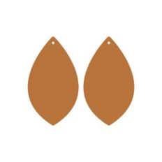 Leaf Faux Leather Earrings Template