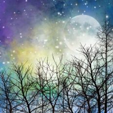 Twilight Night Sky Background Pattern