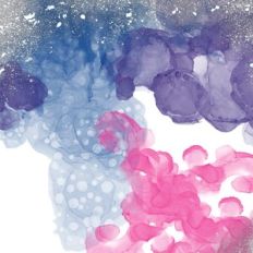 Alcohol Ink Background With Silver Metallic Flakes