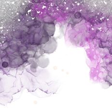 Purple Alcohol Ink Background With Silver Metallic Flakes