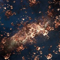 Navy Background with Metallic Rose Gold Effect
