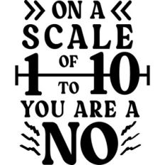 On Scale 1-1- you are a no
