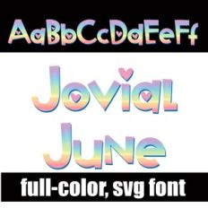 Jovial June Color Font