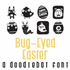 Bug-Eyed Easter Doodlebat Font