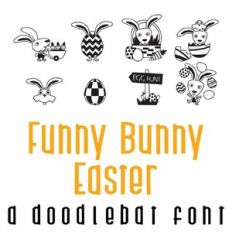 Funny Bunny - Easter Doodlebat Font
