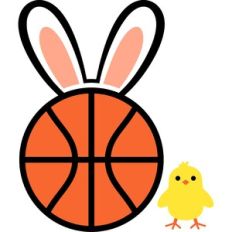 basketball easter bunny