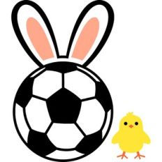 soccer easter bunny
