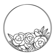 Round Floral Frame