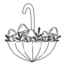 Umbrella with Mushrooms