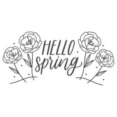 Hello Spring Flower Scene