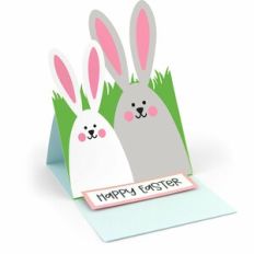 A2 Easel Card Easter 2 Bunnies