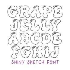 BFC Grape Jelly Shiny Retro Sketch Font