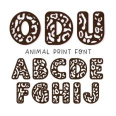 BFC Odu Bold Animal Print Leopard Font