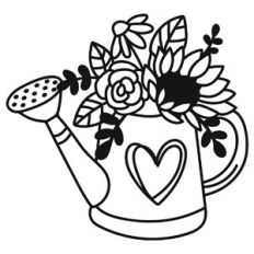 Watering Can with Flowers