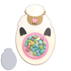 Easter Egg Lamb Dome Candy Holder with Pull Tab