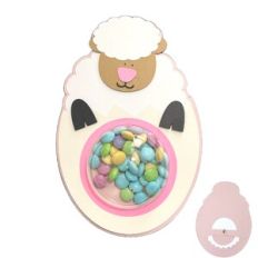 Easter Lamb Dome Candy Holder with Dial Back