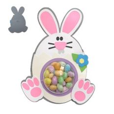 Easter Egg Bunny Dome Candy Holder with Pull Tab