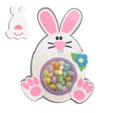 Easter Egg Bunny Dome Candy Holder with Dial Back