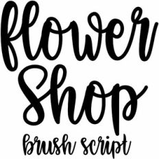 flower shop brush script font