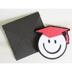 happy face graduate card and envelope