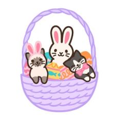 Kittens in an Easter Basket