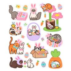 Kawaii Easter Cat Stickers