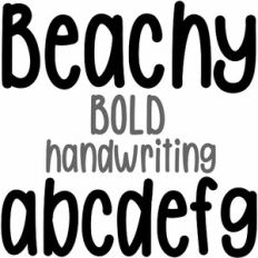 beachy bold handwriting font