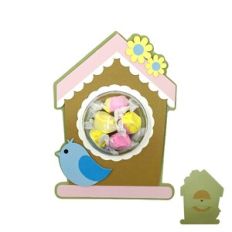 Bird House Spring Dome Candy Card With Dial Back