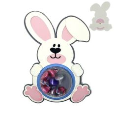 Baby Boy Bunny Dome Candy Card with Dial Back
