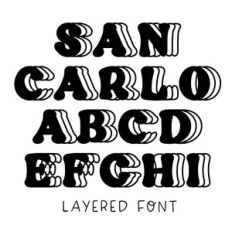 BFC San Carlo Layered Retro Modern Font
