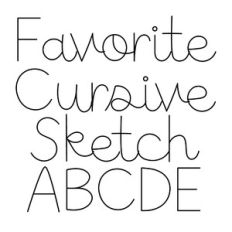 BFC Favorite Cursive Sketch Font