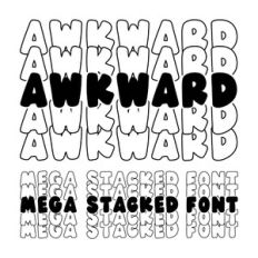 BFC Awkward Stacked Font Tall Layered Font