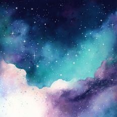 Starry Night Watercolor Background Pattern