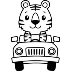 Tiger On A Safari Jeep