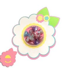 Spring Flower Dome Candy Card with Dial Tab