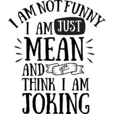 I am not funny I am just mean - Funny Sarcasm Quote