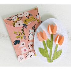 tulip flower easter egg card and envelope