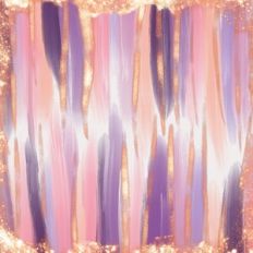 Pink, Purple and Gold Metallic Brush Stroke Background