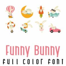 Funny Bunny Full Color Font