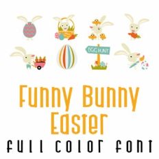 Funny Bunny - Easter Full Color Font