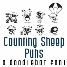 Counting Sheep Puns Doodlebat Font