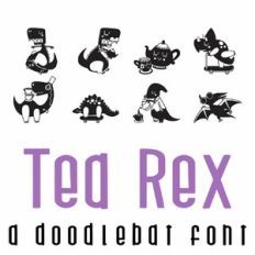 Tea Rex Doodlebat Font
