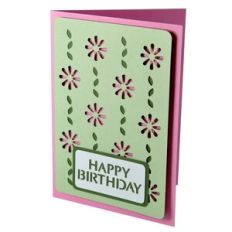 Happy Birthday Flowers - Layered Stencil Card